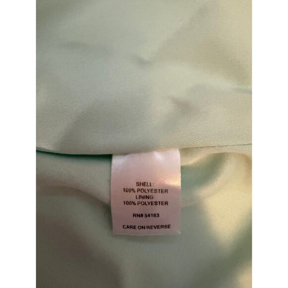 Calvin Klein Pleated Blouse S Mint Green Minimalist Balletcore Work Top - Picture 6 of 7